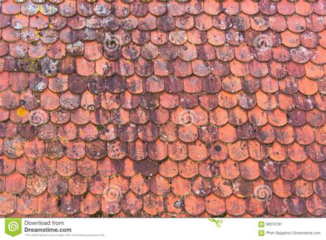 Dirty Red Roof Pattern Background Texture Stock Image Image Of House