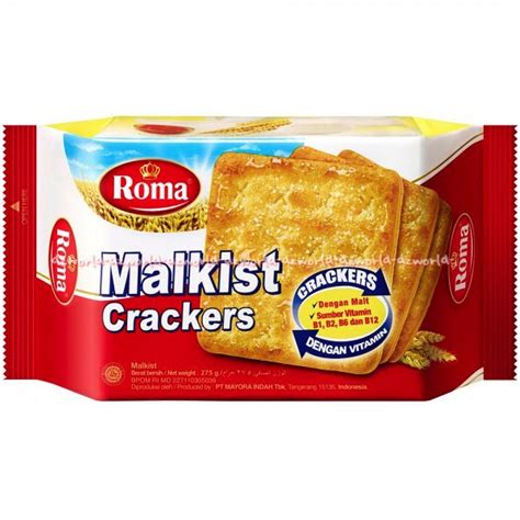 Roma Malkis Crackers Biskuit Roma Gula Cemilan Snack 135gr Shopee