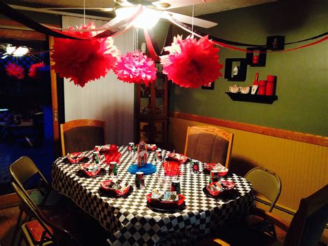 50's theme sock hop birthday party ideas | photo 4 of 21. Grease sock hop 50's themed birthday party. Table decor ...