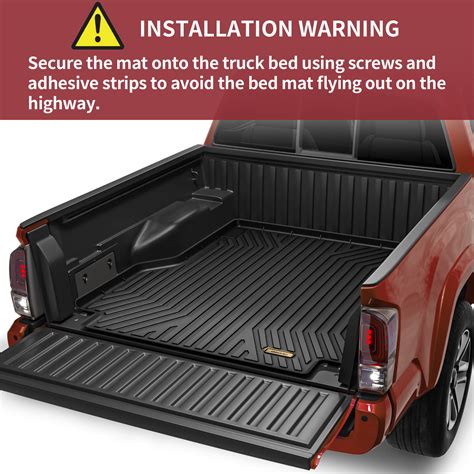 Oedro Truck Bed Mat Tpe Cargo Liner For 2019 2023 Ford Ranger Crew Cab