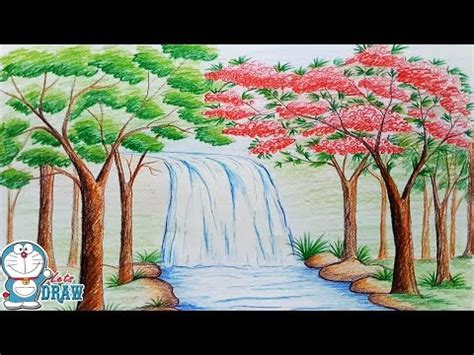 A trendline is formed when a diagonal line can be drawn between a minimum of two or more price swing points or pivot points. How to Draw Scenery of Stream Waterfall step by step#5 ...