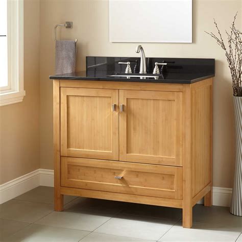 Whether you're in a small apartment or a house with more space, having a beautiful and functional bathroom is important. 36" Alcott Bamboo Vanity for Rectangular Undermount Sink | Bathroom vanity, Bathroom sink vanity ...