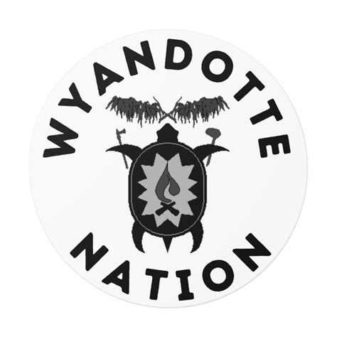 Proud To Be Wyandotte Wyandotte Nation Seal And Symbol Round Etsy
