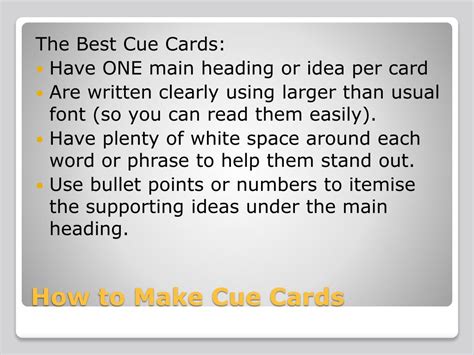 11 best virtual debit card which used for international stores! PPT - CUE CARDS PowerPoint Presentation, free download ...
