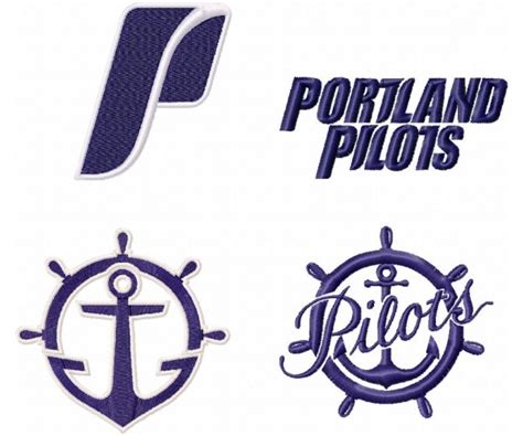 Portland Pilots Logo Machine Embroidery Design For Instant
