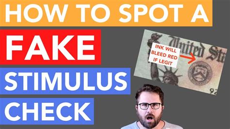 How do you tell if a check is a fake? HOW TO SPOT A FAKE STIMULUS CHECK - YouTube