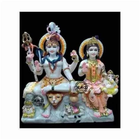 multicolor marble shiva parvati statue size dimension 36 inch at rs 125000 in jaipur