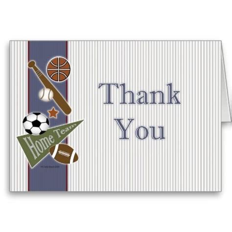 All Sports Thank You Card Thank You Cards Cards Sports