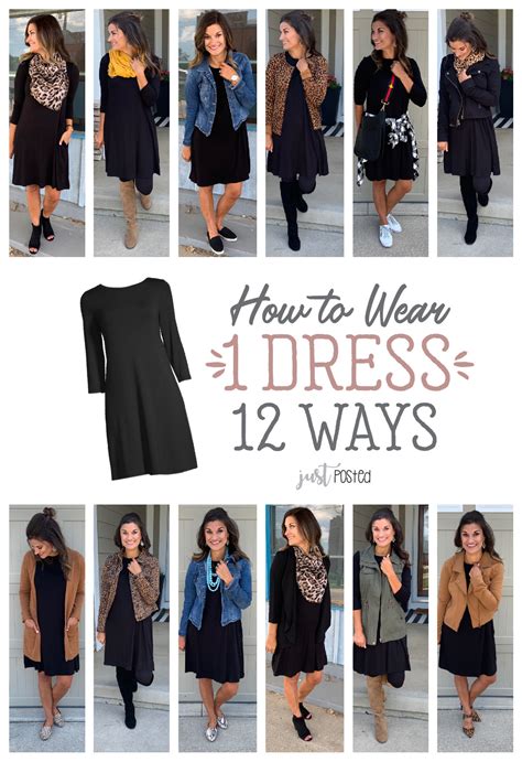 How To Wear One Black Dress 12 Ways Just Posted