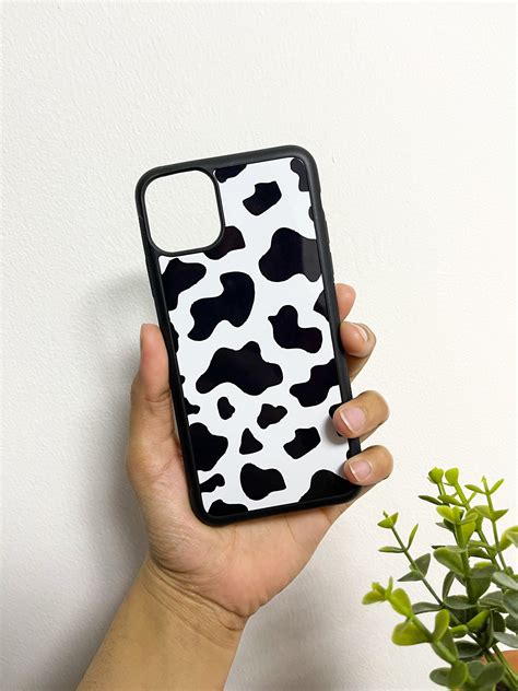 Cow Print Phone Case Iphone Case Customised Personalised T Etsy Uk
