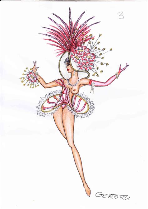 Palast Royal Show Girl Sketches Mask Drawing Carnival Costumes