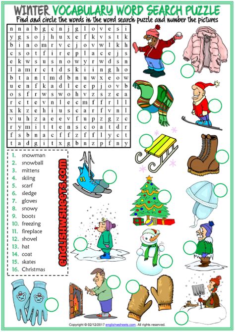 Winter Word Search Puzzles For Kids Img Abdullah