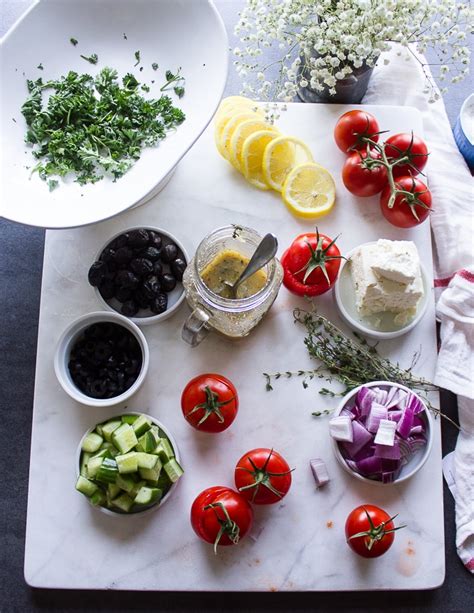 Greek Salad Dressing • Easy Greek Salad And Video • Two Purple Figs