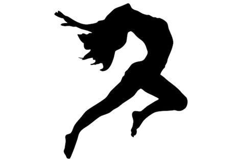 Bailarina Silueta Bailando Modelo Humano Sombra Danza Ilustración Arte