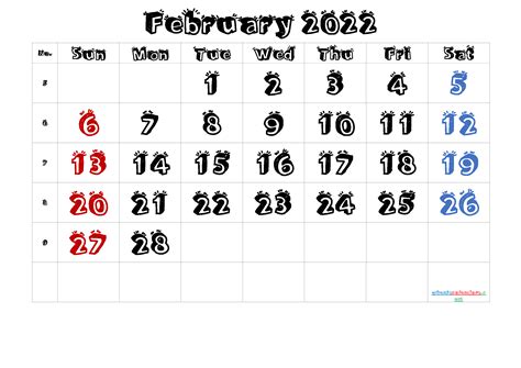 Free Printable February 2022 Calendar Free Premium
