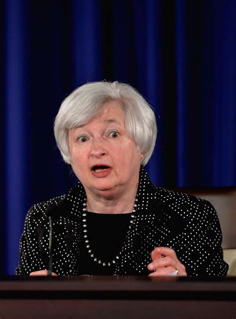Us Federal Reserve Chair Janet Yellen Speaks During A Press Conference