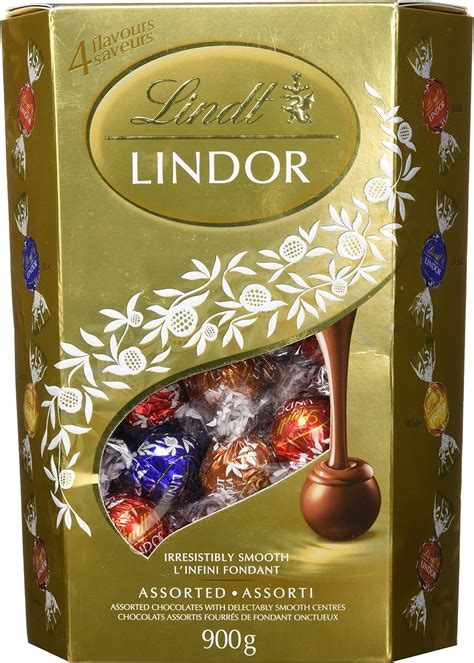 lindt lindor assorted chocolate truffles value pack 900gram 1 98pound assortment of 4 flavors