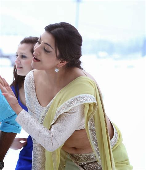 Kajal Agarwal Hot Half Saree Navel Show Photos In Baadshah Movie Stills Actress Rare Photo Gallery