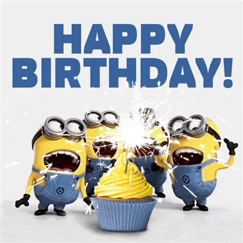 Funny Minions And Happy Birthday Cake  — Download On