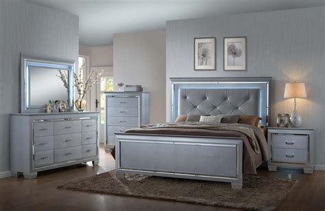 B7100 Lillian Led Bedroom Set By Crown Mark Luxury Bedroom Sets