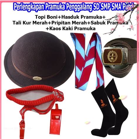 Perlengkapan Pramuka Penggalang Putri Sd Smp Sma Topi Bonihasduk