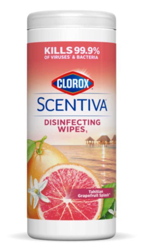 Scentiva® Disinfecting Wipes1 Tahitian Grapefruit Splash ...
