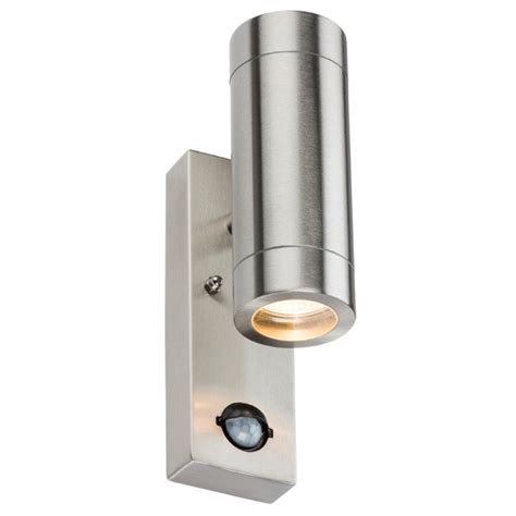 Pir Led Bollard Garden Lamp Post Stainless Steel Outdoor Motion Sensor