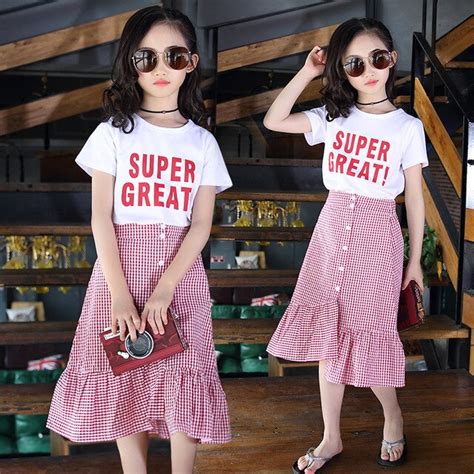 Summer Clothes For Kids Girls Fashion Kids Outfit Children Cotton Skirt