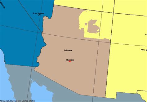 Time Zone Arizona Map