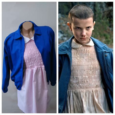 Stranger Things Eleven Dress Eleven Jacket Smocked Dresses Etsy