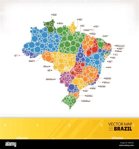 Colorful Vector Brazil Map Hi Res Stock Photography And Images Alamy