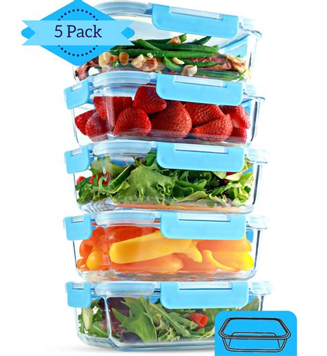 10x Meal Prep Container Single Compartment Food Containers For Fruits