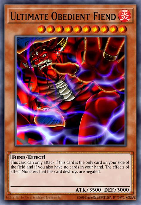 Ultimate Obedient Fiend Yu Gi Oh Card Database Ygoprodeck