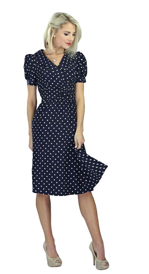 Mikarose Knee Length Short Sleeve Spring Dress Ariana Navy Size Xs