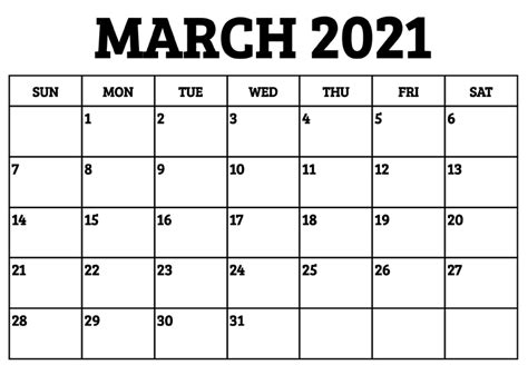 As always, the use of the template is kept as simple as possible. March 2021 Calendar Excel Template Printable - One ...