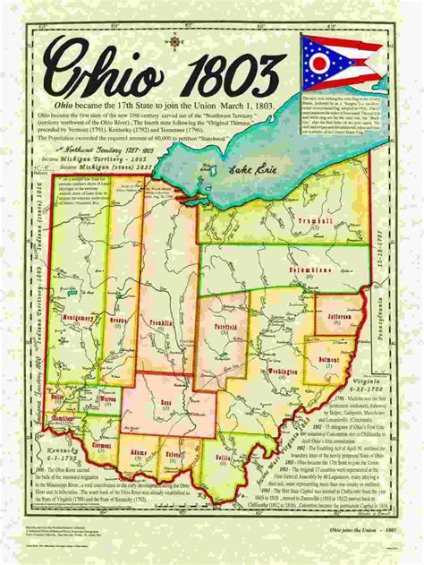 Ohio State History Map Ohio History Genealogy Map Genealogy History