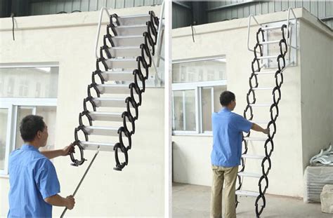 Wall Mounted Folding Ladder Loft Stairs Attic For Folding Ladder Black