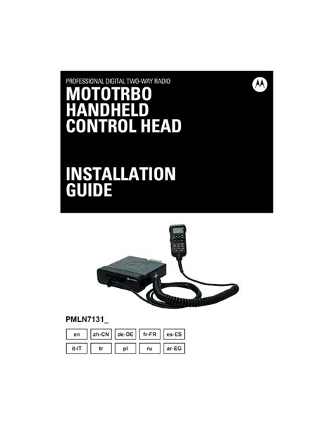 Pdf Motorola Mototrbo Xpr5550 Handheld Control Head Hch