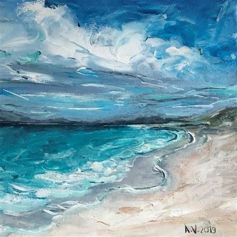 Daily Paintworks Scottish Beach Original Fine Art For Sale