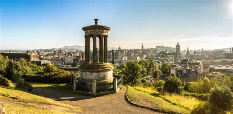 Edinburgh Castle From Calton Hill Stock Photo Image Of Urban Summer