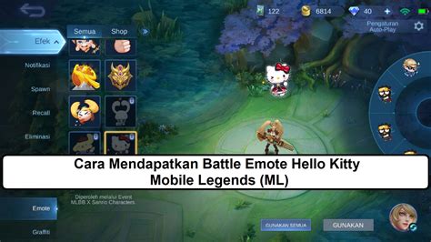 Cara Mendapatkan Battle Emote Hello Kitty Mobile Legends Ml Esportsku