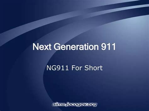 Ppt Next Generation 911 Powerpoint Presentation Free Download Id