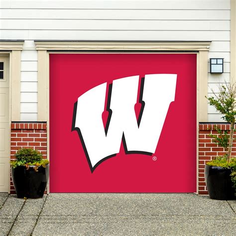Wisconsin Badgers 7 X 8 Logo Single Garage Door Decor