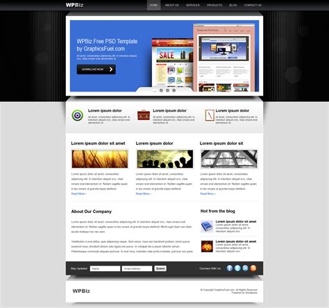 Free Psd Website Templates For Business