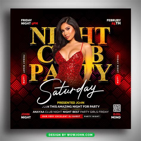free night club party sexy friday flyer template wowjohn