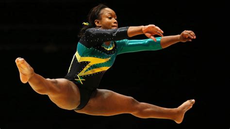 jamaican olympic gymnast featured in international gymnast magazine