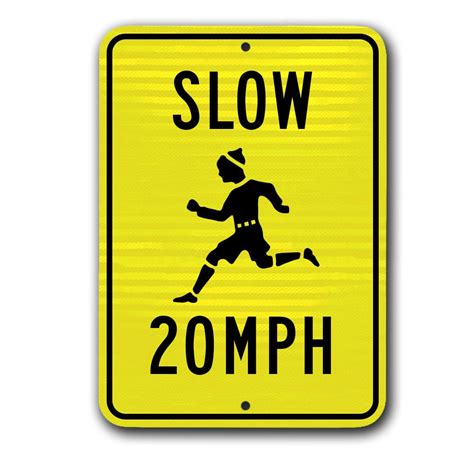 Reflective Children At Play Sign Slow 20mph Street Sign Transportation