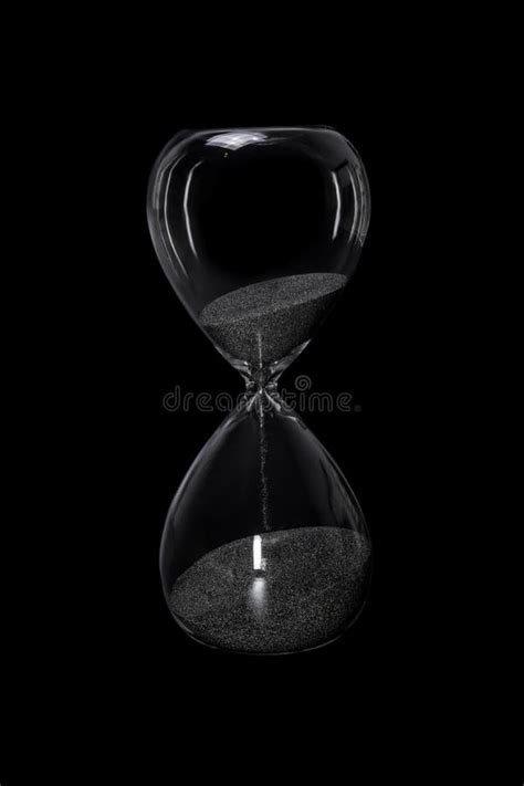 Hourglass On Black Background Stock Photo Image Of Minute Ideas