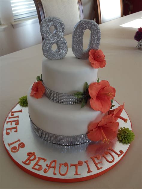 80th Birthday Cake I Made For A Friendneighbor 80th Birthday Cake