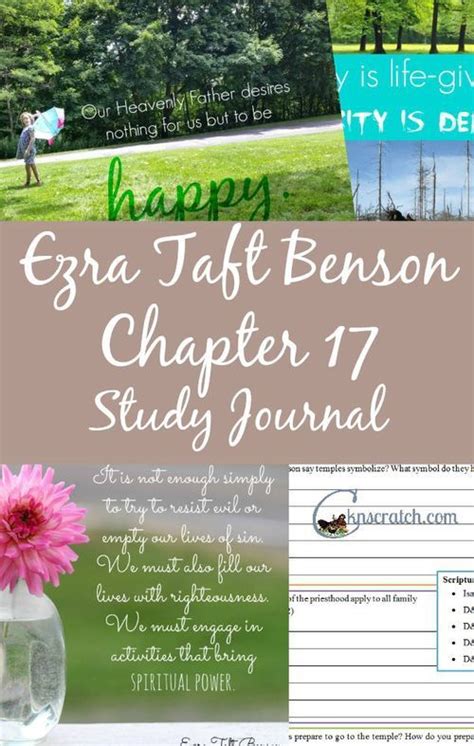 Ezra Taft Benson Chapter Study Journal And Handouts Ezra Taft Benson